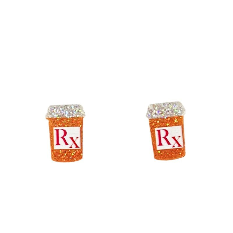 Wholesale Medical Staff Holiday Gift Jewelry Teeth Nurses Clothing Nurses Hat Love Shiny Small Earrings